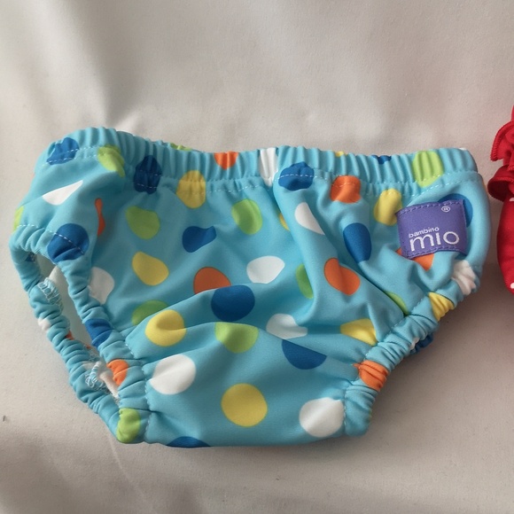 Set of Three New Without Tags Bambino Mio Girls Swimming Bottoms Size 7-9kgs - Picture 2 of 7